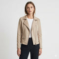 Slim Zip Moto Jacket For Women