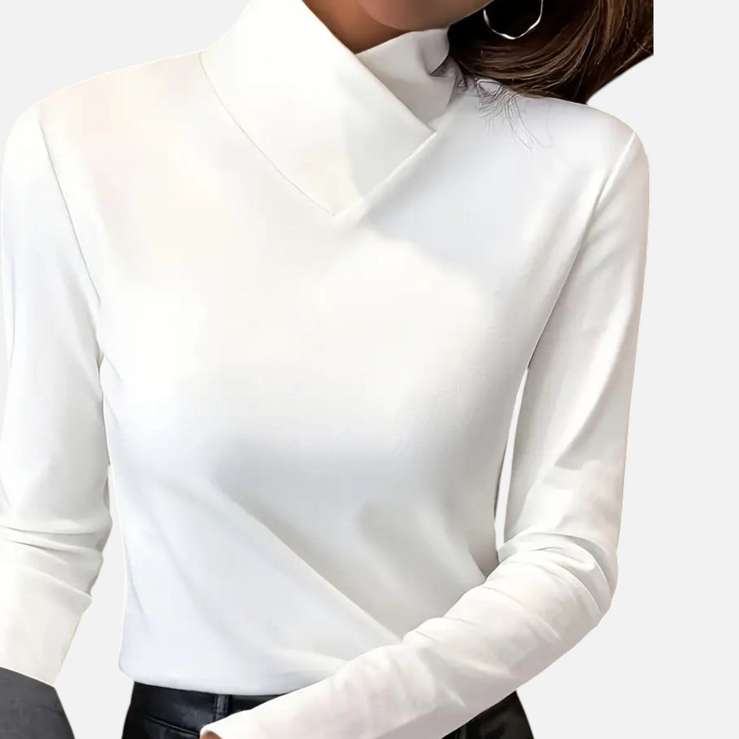 Elegant Cross Neck Top For Women