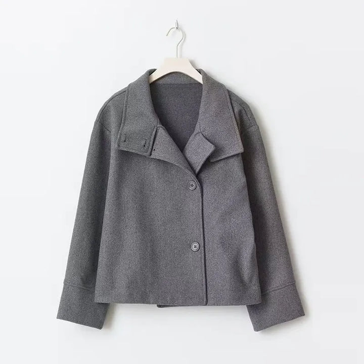 Elegant Short Wool Coat For Women