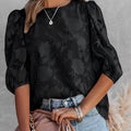 Floral Puff Sleeve Blouse For Women