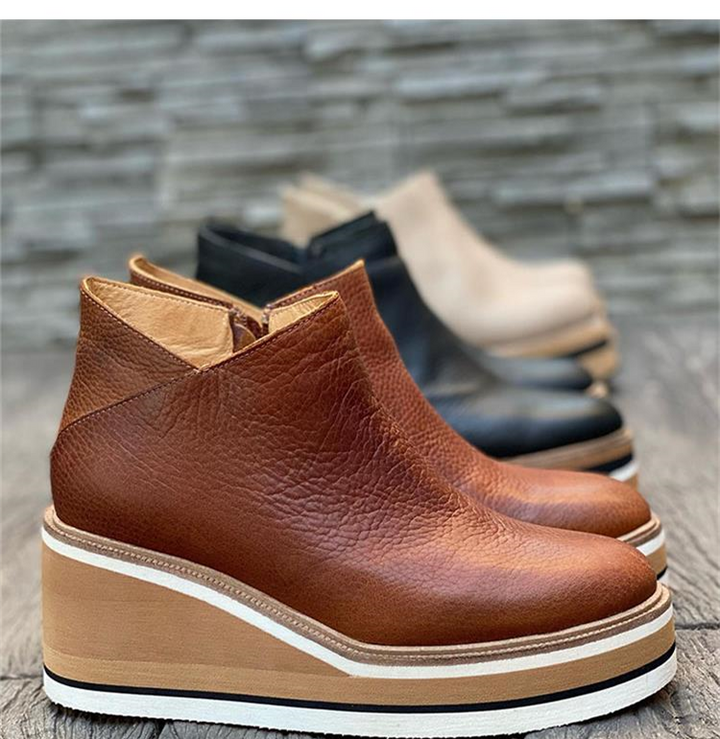 Orthopedic Platform Ankle Boots For Women