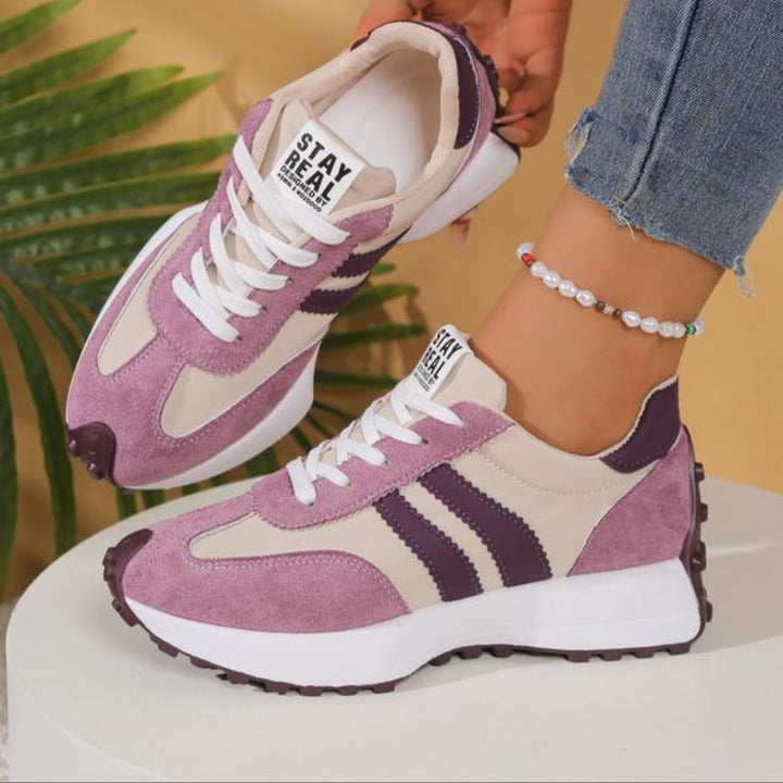 Women's Retro Platform Sneakers Lace Up Chunky Sole