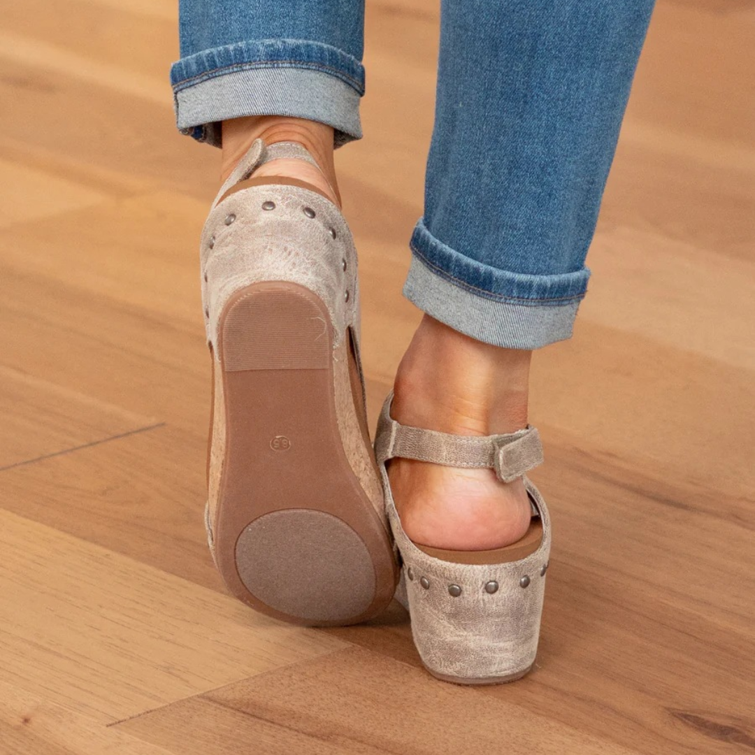 Suede Wedge Sandals