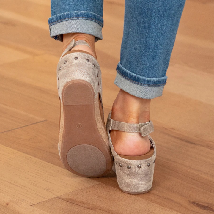 Suede Wedge Sandals