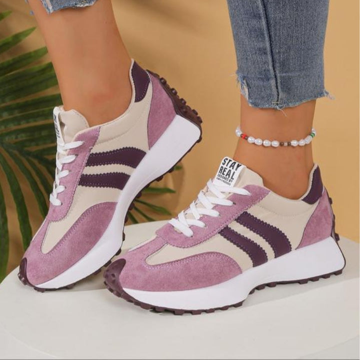 Women's Retro Platform Sneakers Lace Up Chunky Sole