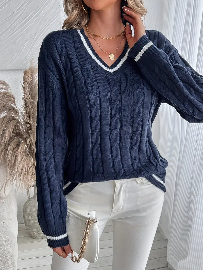 Cable Knit Sweater For Women