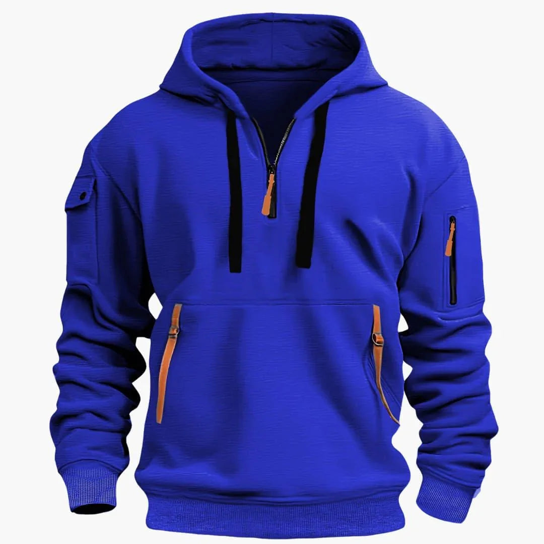 Utility Half-Zip Hoodie For Men