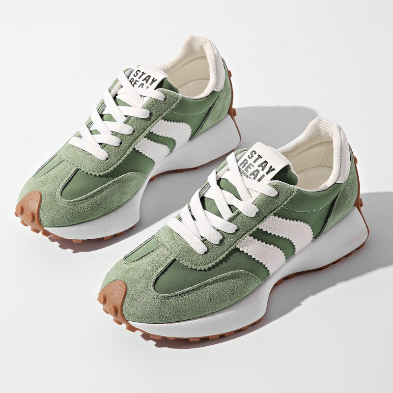 Women's Retro Platform Sneakers Lace Up Chunky Sole