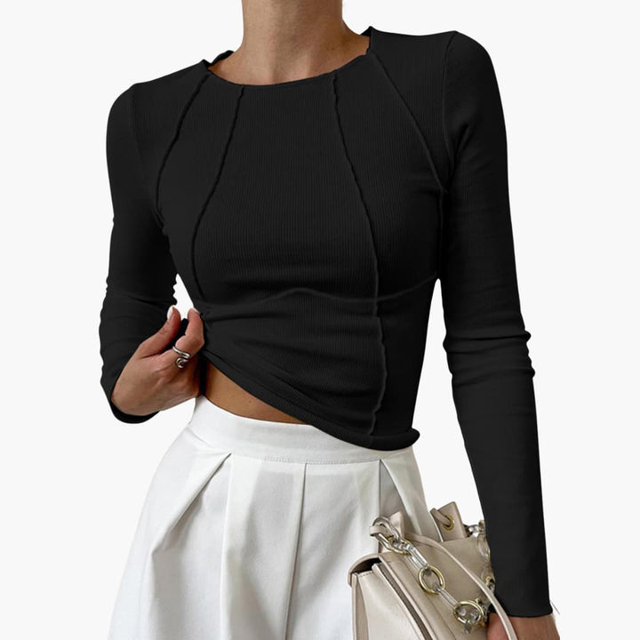 Sculpted Seam Long Sleeve Top
