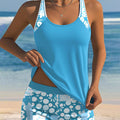 Two-Piece Swimsuit with Comfortable Fit and Floral Beach Style