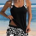 Two-Piece Swimsuit with Comfortable Fit and Floral Beach Style