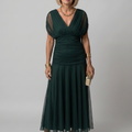 Calen | Off Shoulder Flow Midi Dress