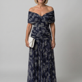 Calen | Off Shoulder Flow Midi Dress