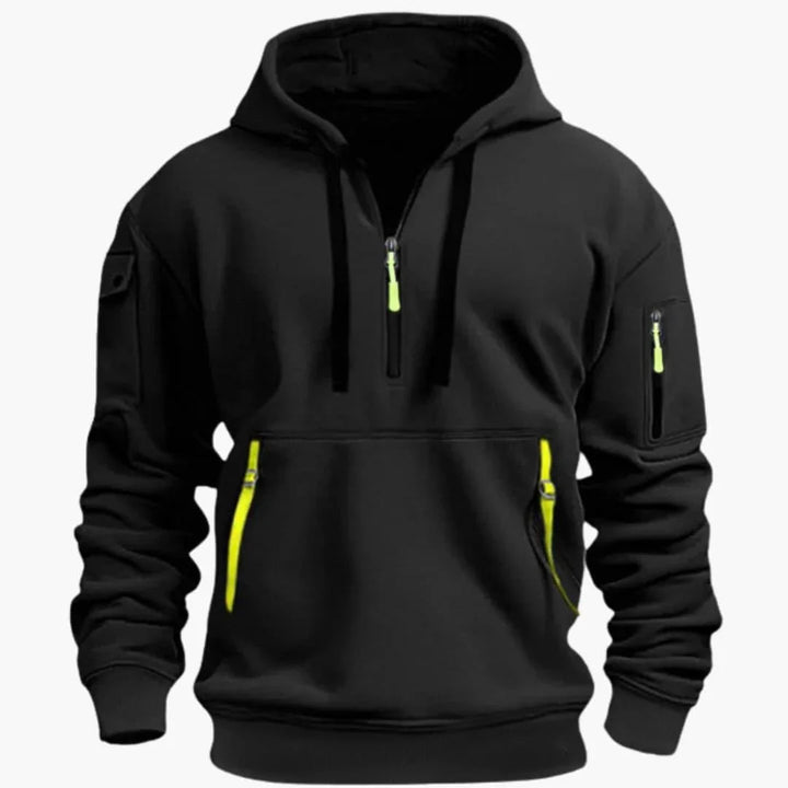 Utility Half-Zip Hoodie For Men