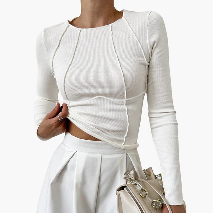 Sculpted Seam Long Sleeve Top