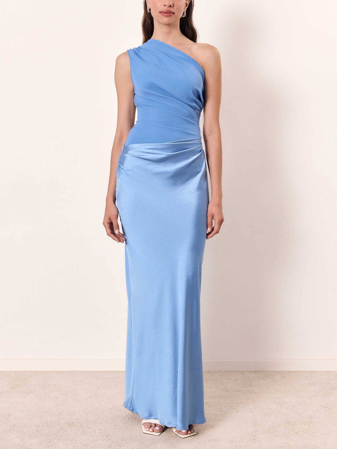 Fall Wedding Guest Pleated Maxi Dress
