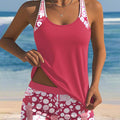 Two-Piece Swimsuit with Comfortable Fit and Floral Beach Style
