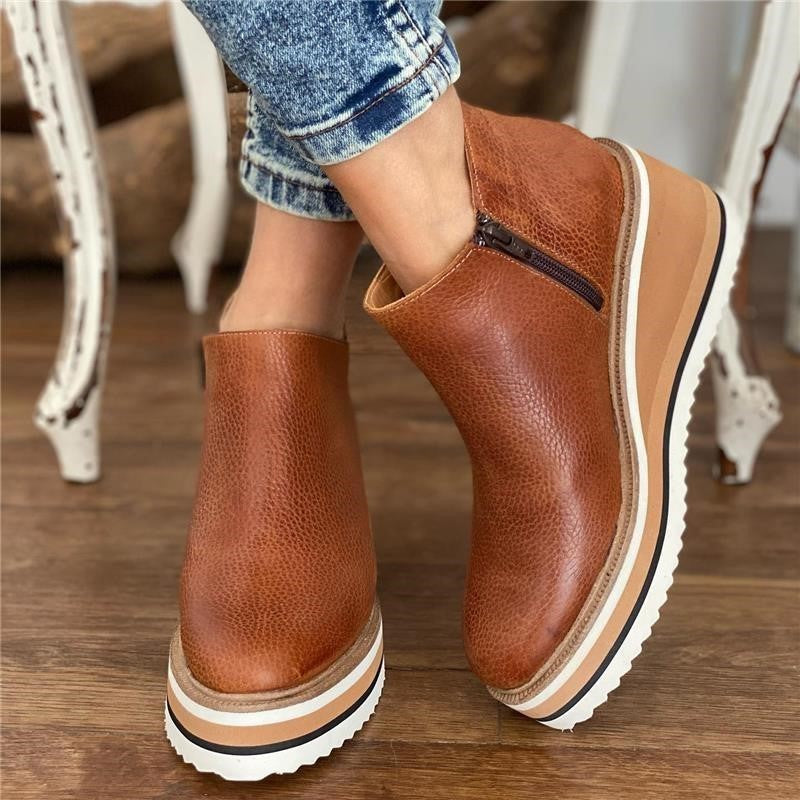 Orthopedic Platform Ankle Boots For Women