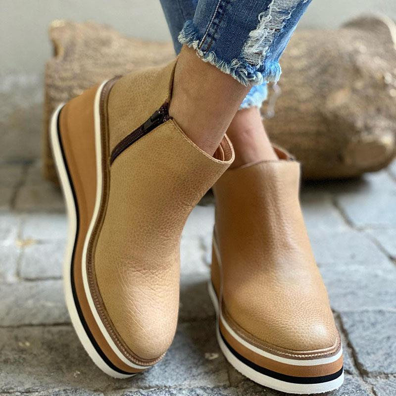 Orthopedic Platform Ankle Boots For Women