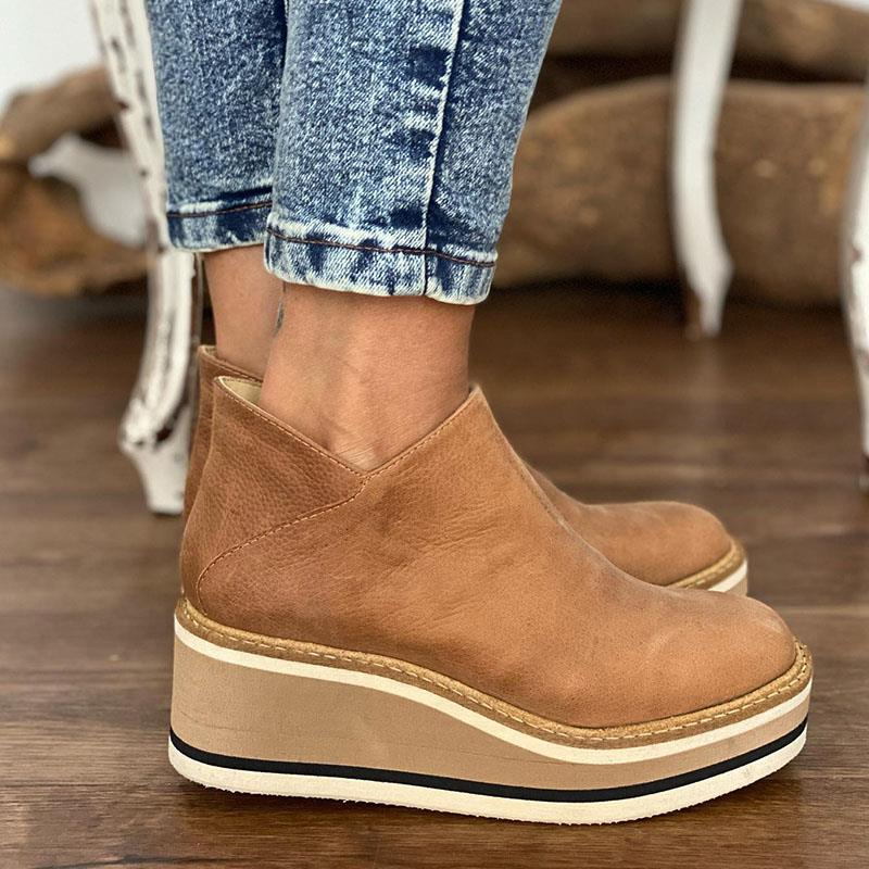 Orthopedic Platform Ankle Boots For Women