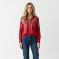 Vintage Bohemian Printed Button Shirt For Women