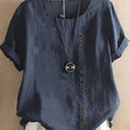 Effortless Button Detail Summer Blouse