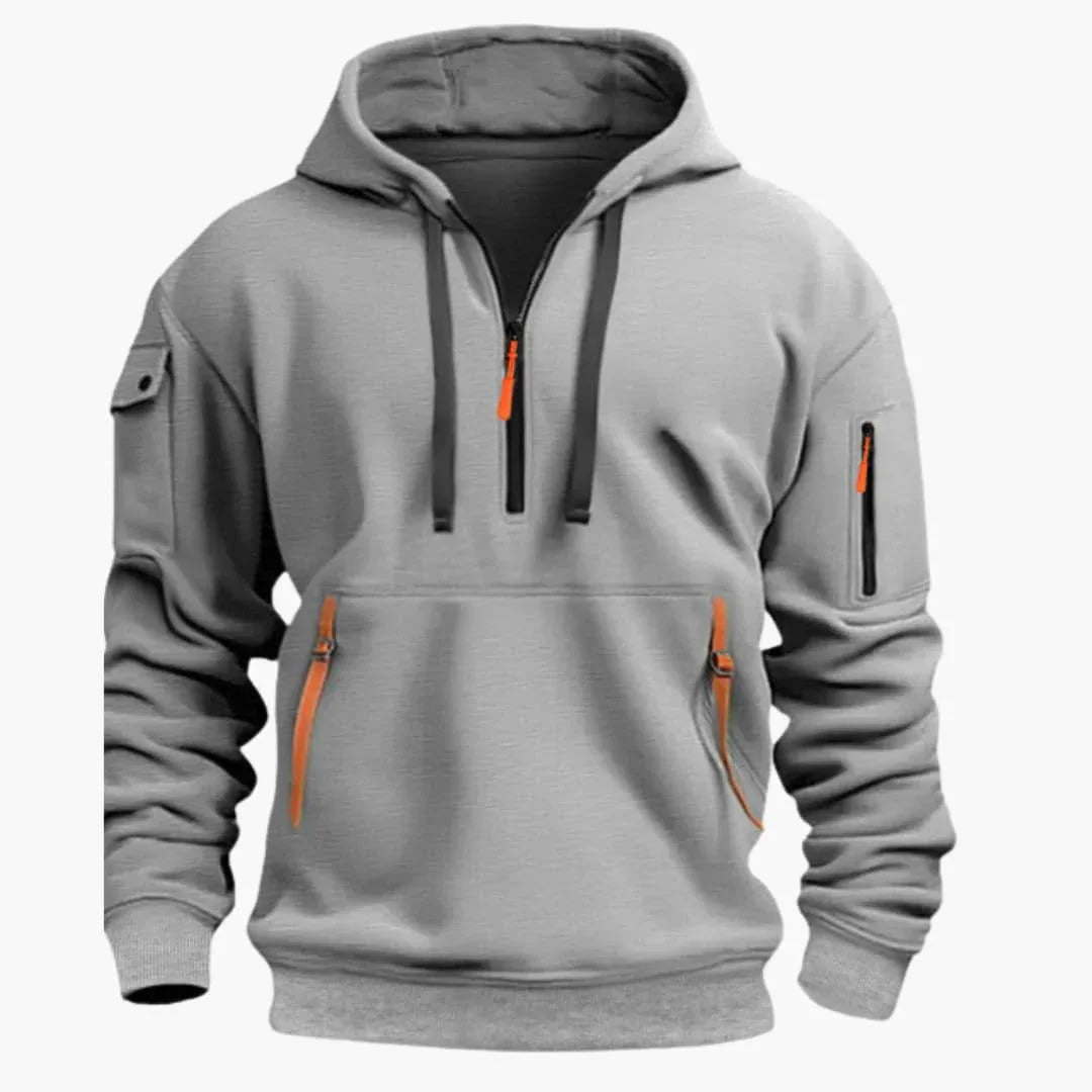 Utility Half-Zip Hoodie For Men