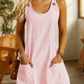 Stylish Striped Summer Dress with Pockets