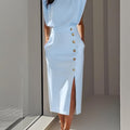 Midi Dress with Side Slit