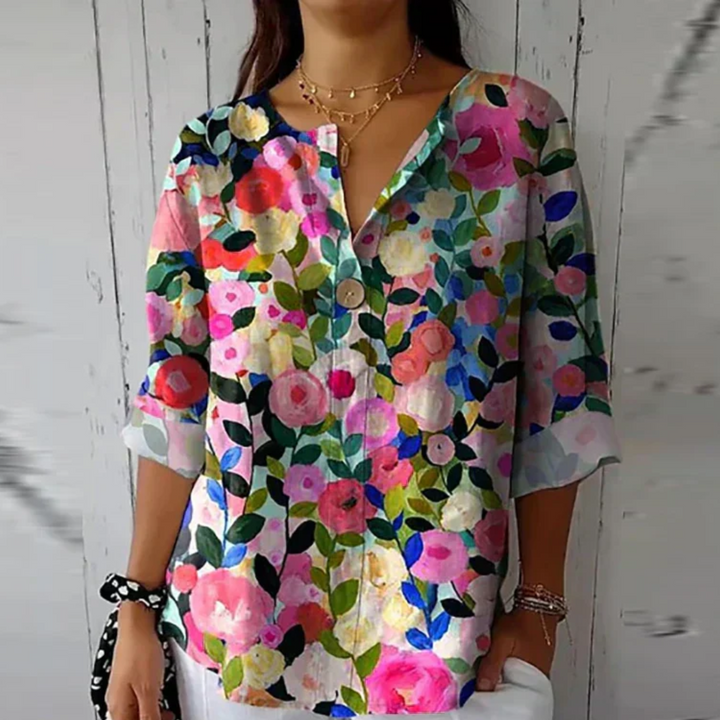 Chic Floral Print Blouse