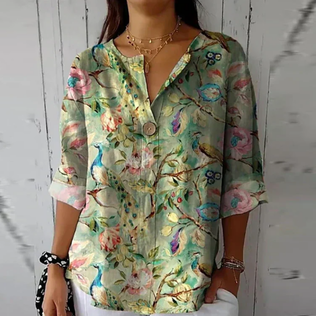 Chic Floral Print Blouse