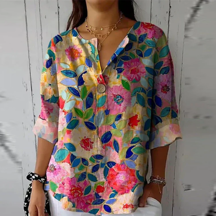Chic Floral Print Blouse
