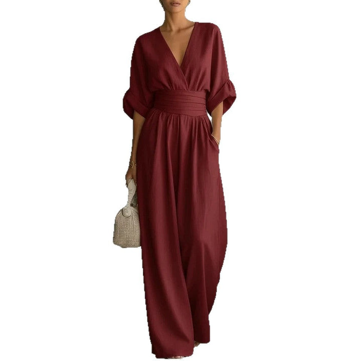 Wide-Leg Linen Jumpsuit For Women