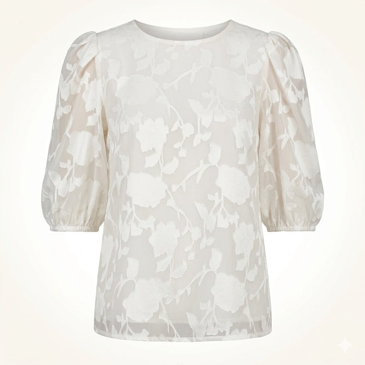 Floral Puff Sleeve Blouse For Women