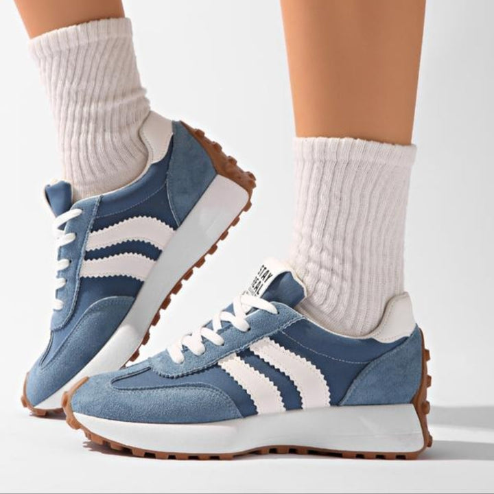 Women's Retro Platform Sneakers Lace Up Chunky Sole