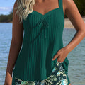 Women's Tummy Control Striped Tankini