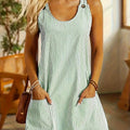Stylish Striped Summer Dress with Pockets