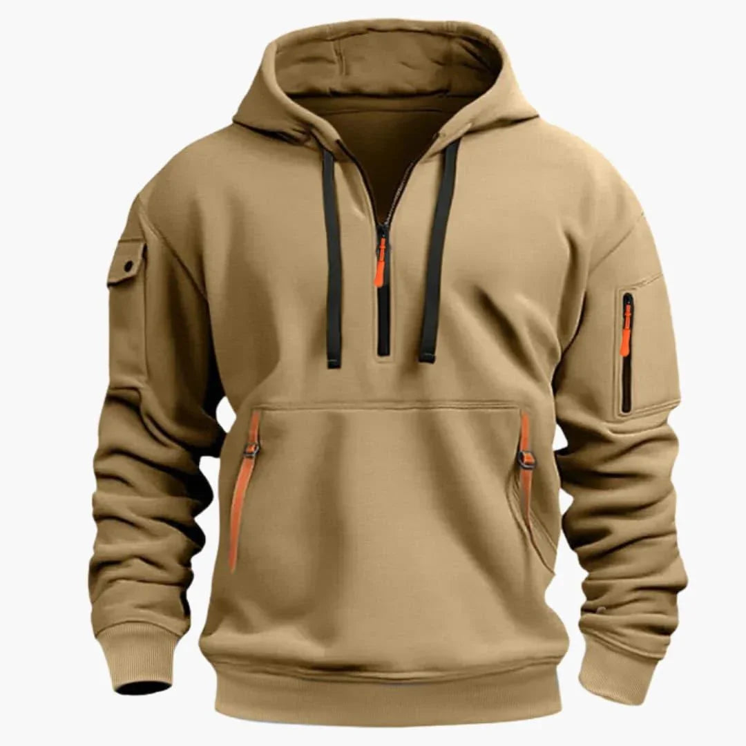 Utility Half-Zip Hoodie For Men