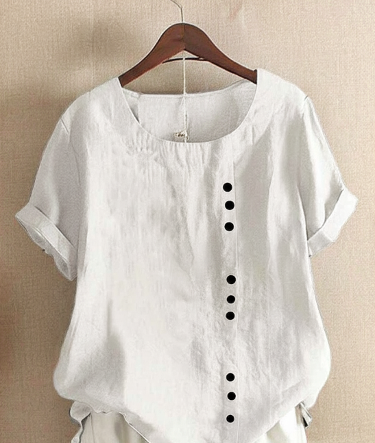 Effortless Button Detail Summer Blouse