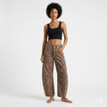 Leopard Print Barrel Jeans For Women
