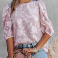 Floral Puff Sleeve Blouse For Women