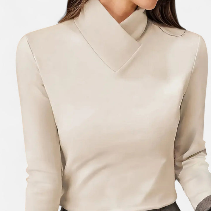 Elegant Cross Neck Top For Women