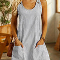 Stylish Striped Summer Dress with Pockets
