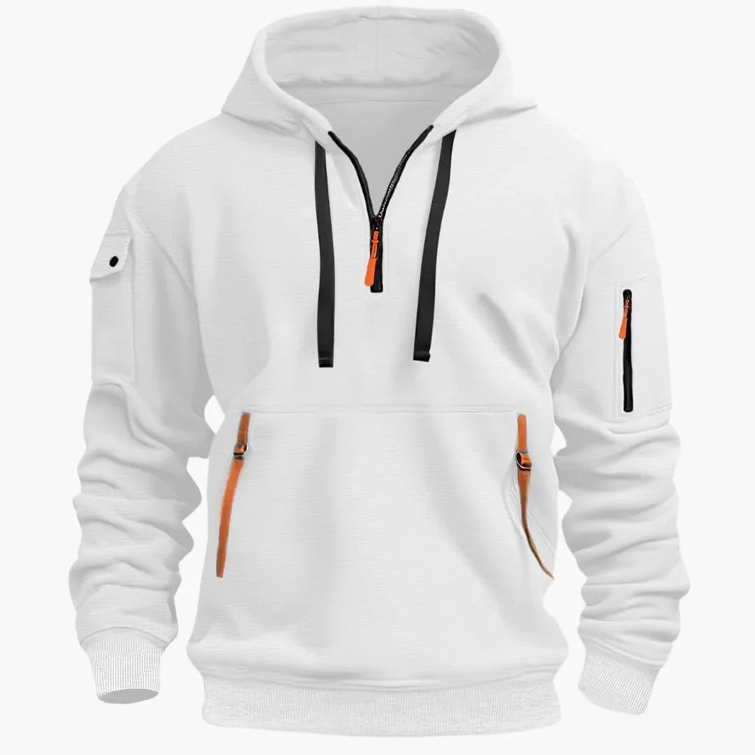 Utility Half-Zip Hoodie For Men