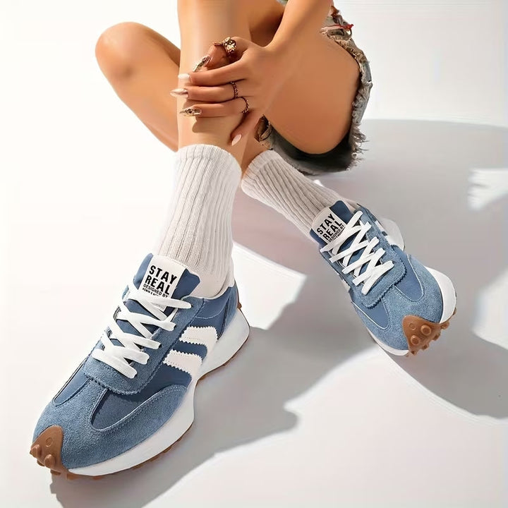 Women's Retro Platform Sneakers Lace Up Chunky Sole