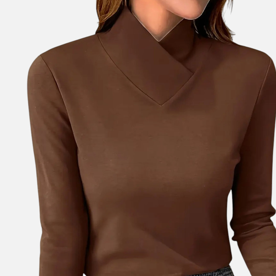 Elegant Cross Neck Top For Women
