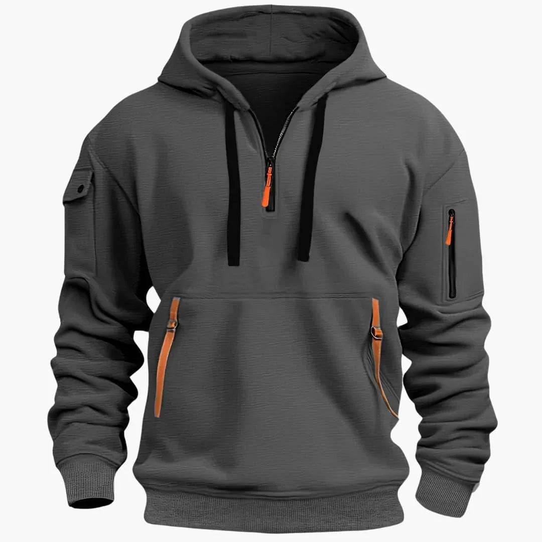 Utility Half-Zip Hoodie For Men