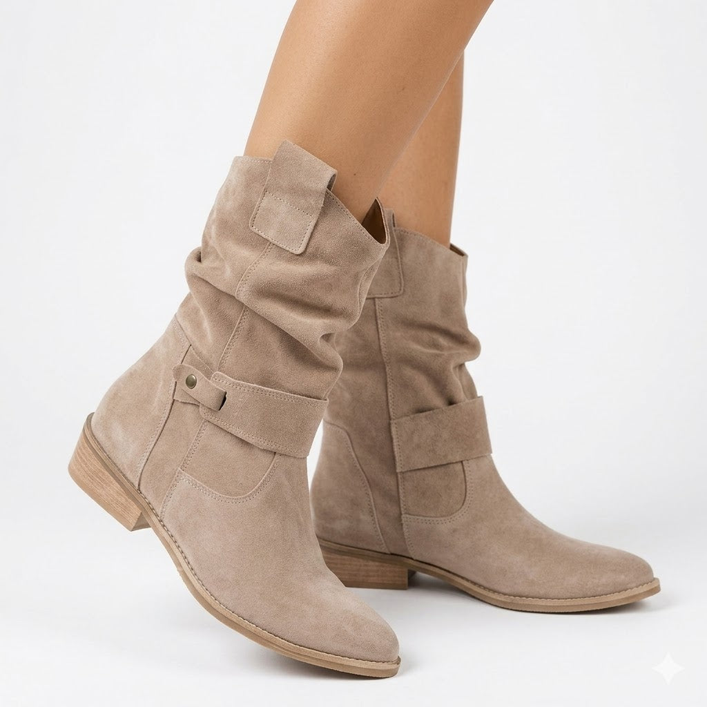 Slouchy Suede Ankle Boots For Women