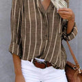 Striped Casual Blouse For Women