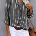 Striped Casual Blouse For Women